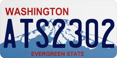 WA license plate ATS2302