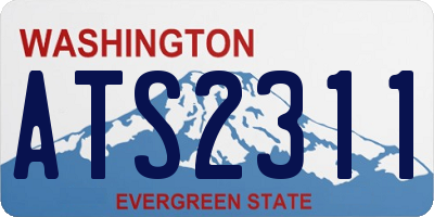 WA license plate ATS2311