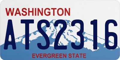 WA license plate ATS2316