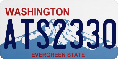 WA license plate ATS2330