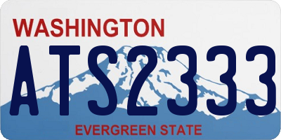 WA license plate ATS2333