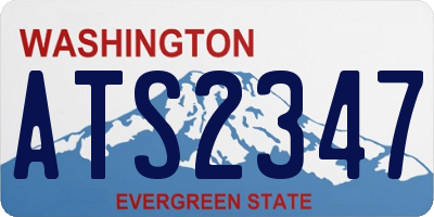 WA license plate ATS2347