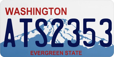 WA license plate ATS2353