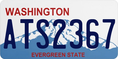 WA license plate ATS2367