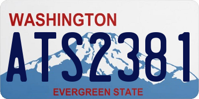 WA license plate ATS2381