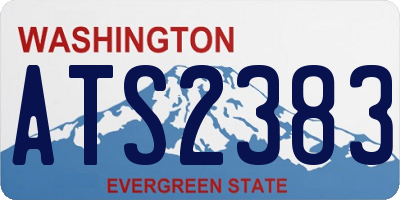 WA license plate ATS2383