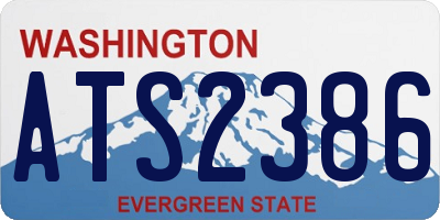 WA license plate ATS2386