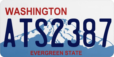 WA license plate ATS2387