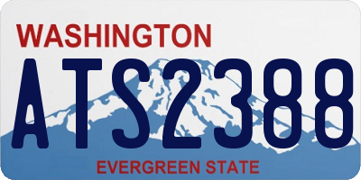 WA license plate ATS2388