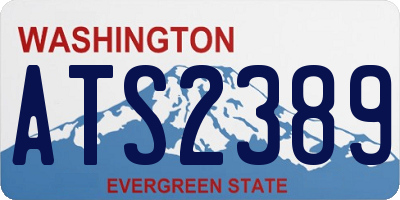 WA license plate ATS2389