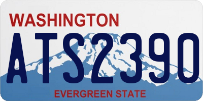 WA license plate ATS2390