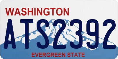 WA license plate ATS2392