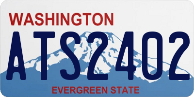 WA license plate ATS2402