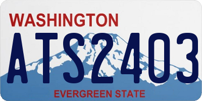 WA license plate ATS2403