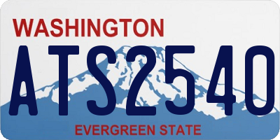 WA license plate ATS2540