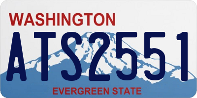 WA license plate ATS2551