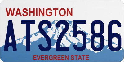 WA license plate ATS2586