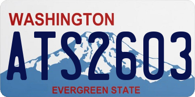 WA license plate ATS2603