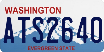 WA license plate ATS2640
