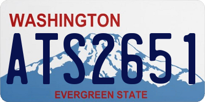 WA license plate ATS2651