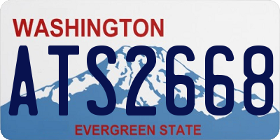 WA license plate ATS2668