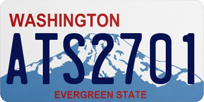 WA license plate ATS2701