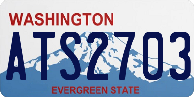 WA license plate ATS2703