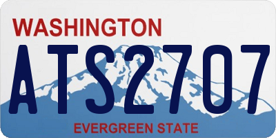 WA license plate ATS2707