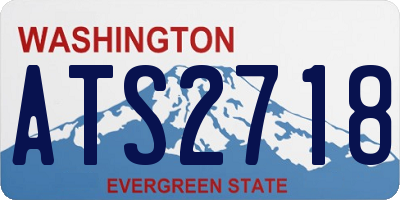 WA license plate ATS2718