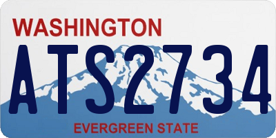 WA license plate ATS2734