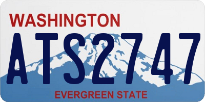 WA license plate ATS2747