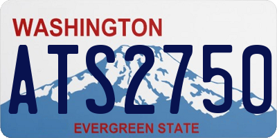 WA license plate ATS2750