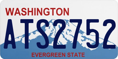 WA license plate ATS2752