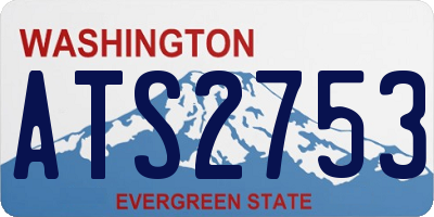 WA license plate ATS2753