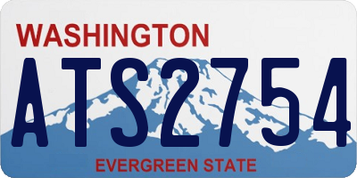 WA license plate ATS2754