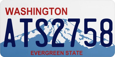WA license plate ATS2758