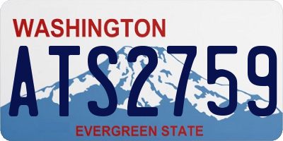 WA license plate ATS2759