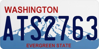 WA license plate ATS2763