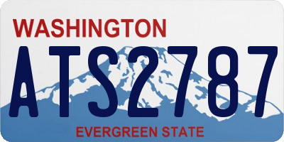 WA license plate ATS2787