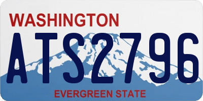 WA license plate ATS2796