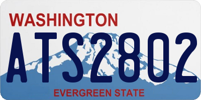 WA license plate ATS2802