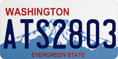 WA license plate ATS2803