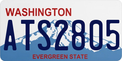 WA license plate ATS2805