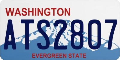 WA license plate ATS2807