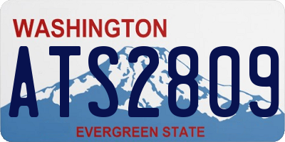 WA license plate ATS2809