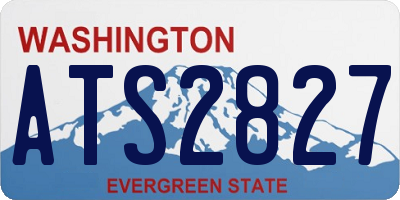 WA license plate ATS2827