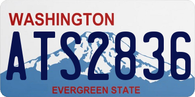 WA license plate ATS2836