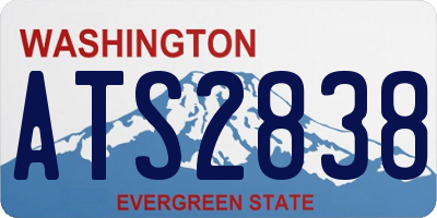 WA license plate ATS2838