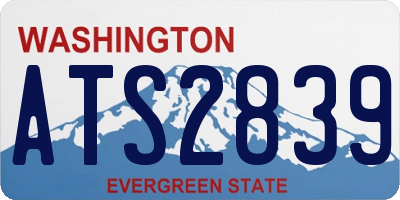 WA license plate ATS2839