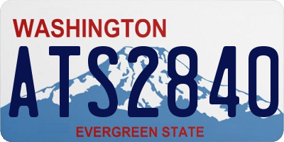 WA license plate ATS2840